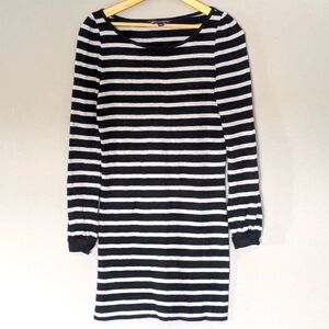French connection long sleeve T-shirt dress size 4 grey and black